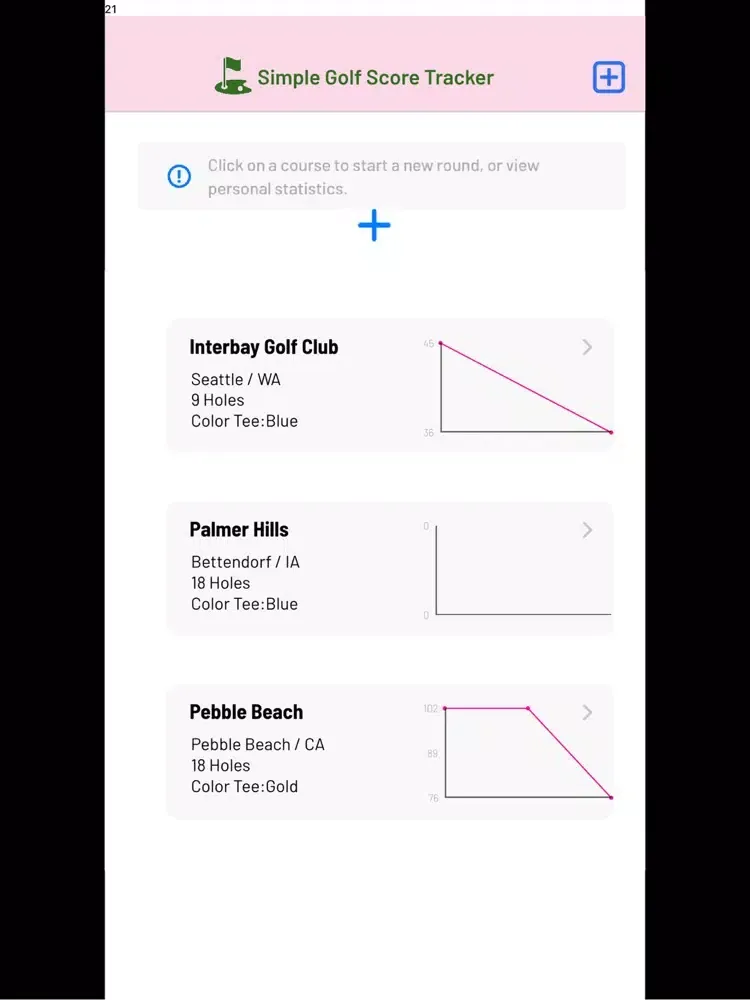 Capturas de pantalla de Simple Golf Score Tracker iPad 