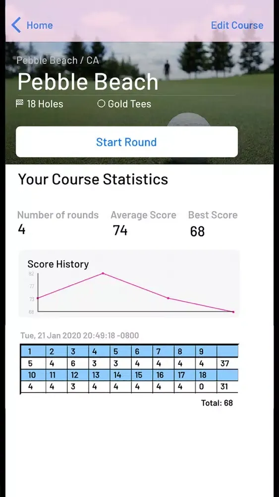 Capturas de pantalla de Simple Golf Score Tracker