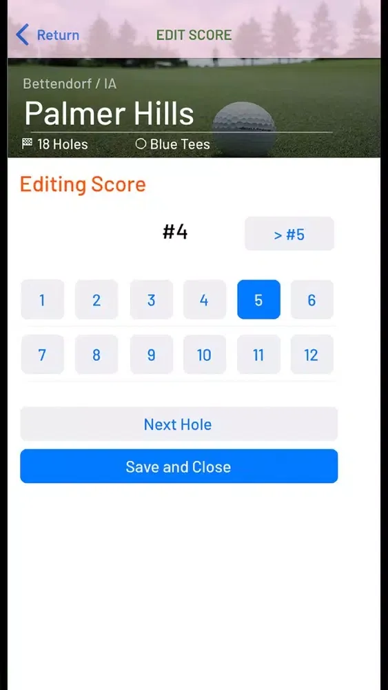 Capturas de pantalla de Simple Golf Score Tracker