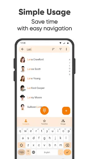 Zrzuty ekranu Simple Contacts Pro