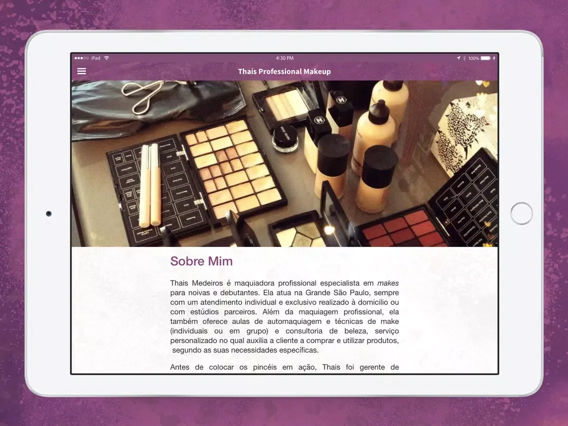 Thaís Professional Makeup iPad 應用截圖