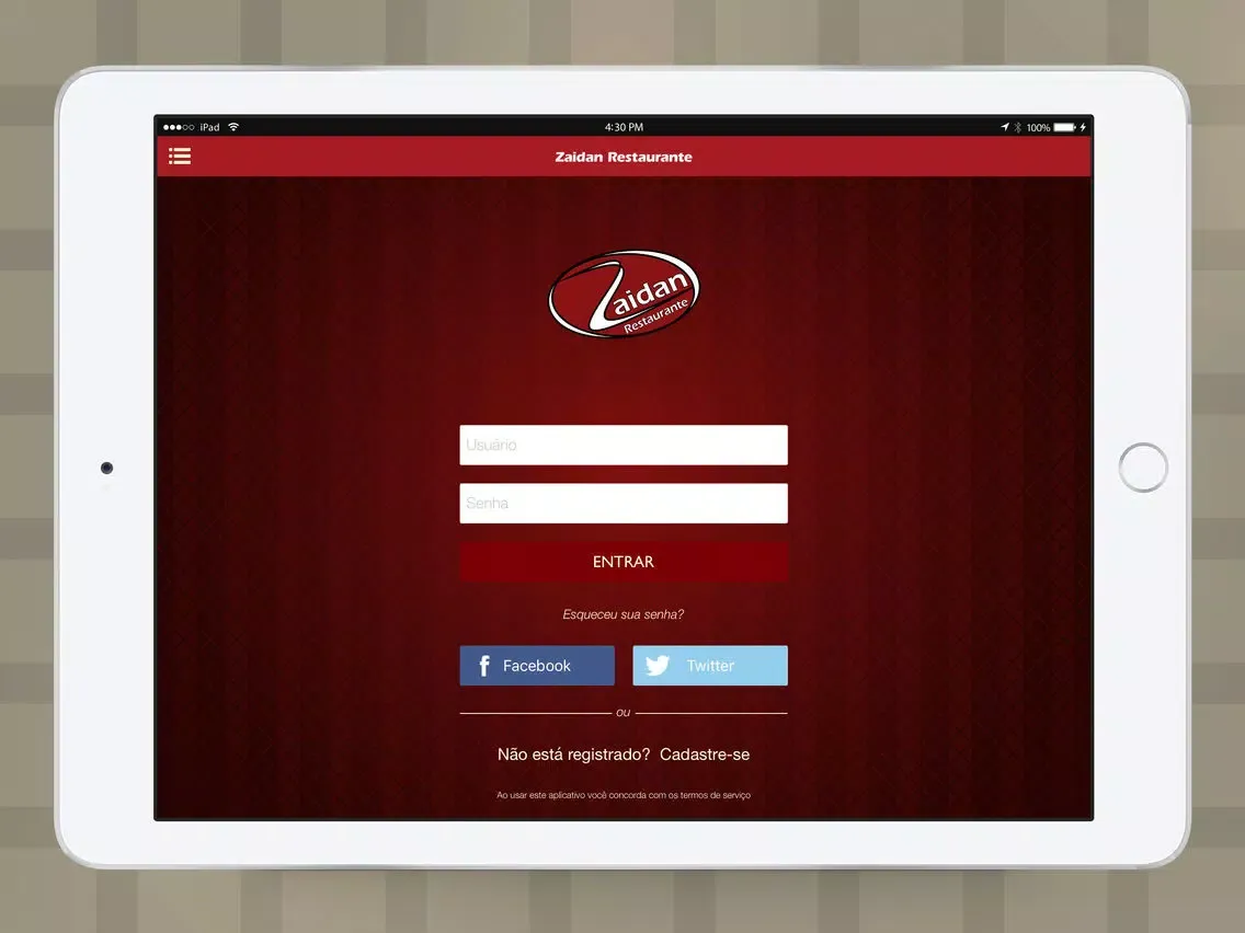 Ảnh chụp màn hình của Zaidan Restaurante iPad 
