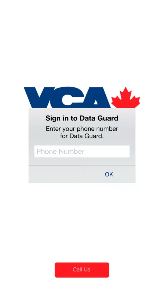 Capturas de tela do VCA Data Guard
