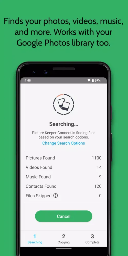 Ảnh chụp màn hình của Picture Keeper Connect