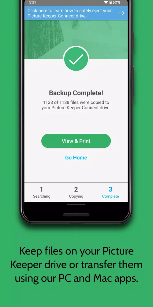 Ảnh chụp màn hình của Picture Keeper Connect