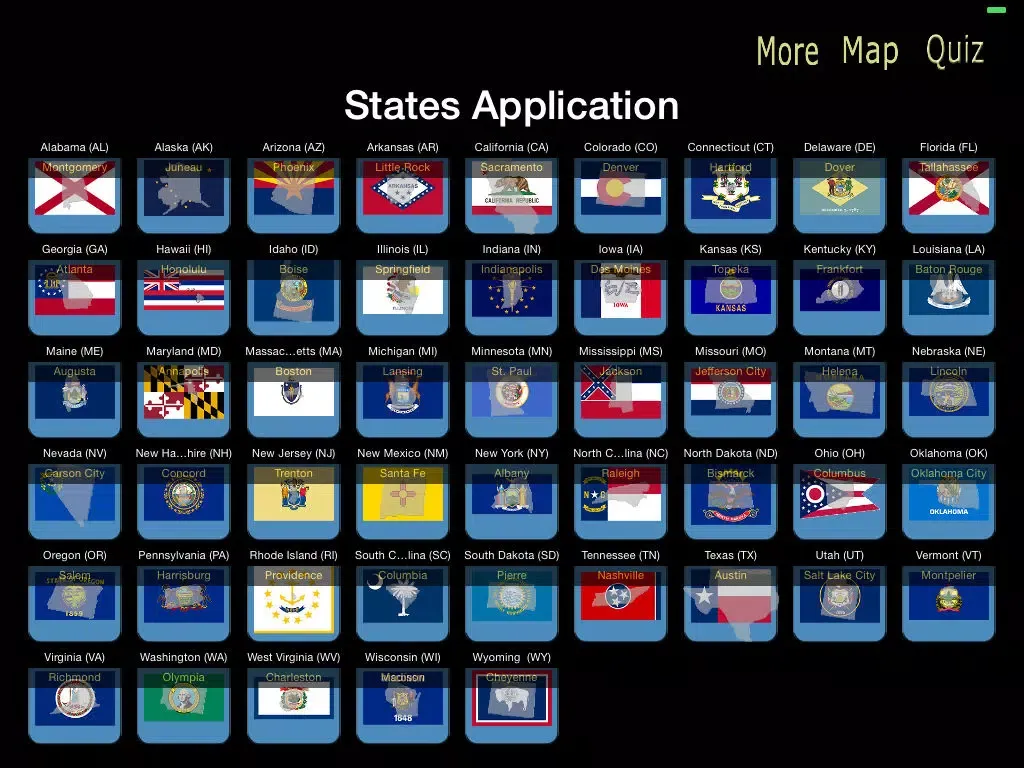 Captures d'écran de States - Quiz Yourself! - US States, Capitals And More iPad 