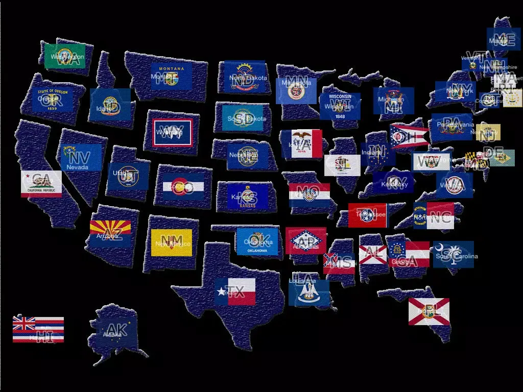 Captures d'écran de States - Quiz Yourself! - US States, Capitals And More iPad 