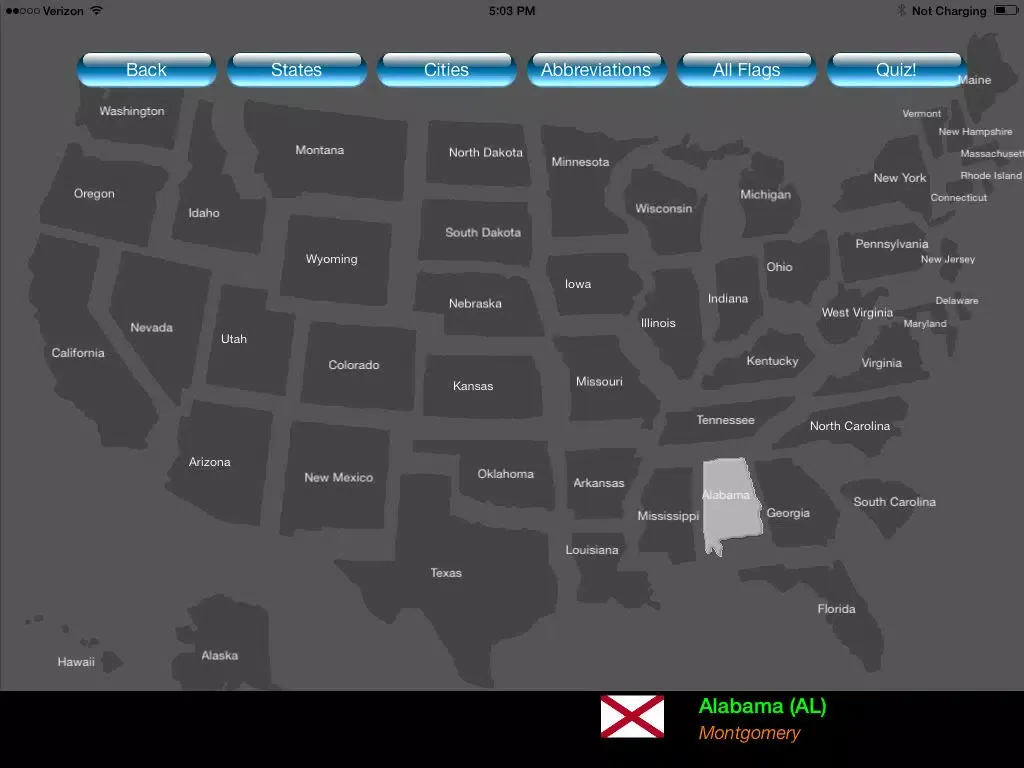 Captures d'écran de States - Quiz Yourself! - US States, Capitals And More iPad 