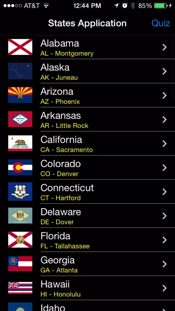 Captures d'écran de States - Quiz Yourself! - US States, Capitals And More