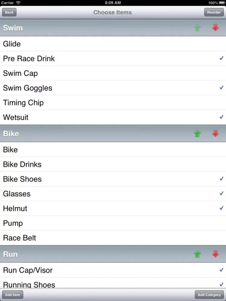 Capturas de pantalla de Triathlon Checklist Pro iPad 