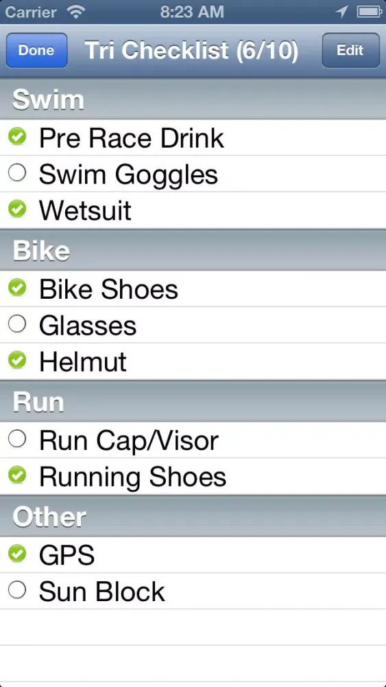 Capturas de pantalla de Triathlon Checklist Pro