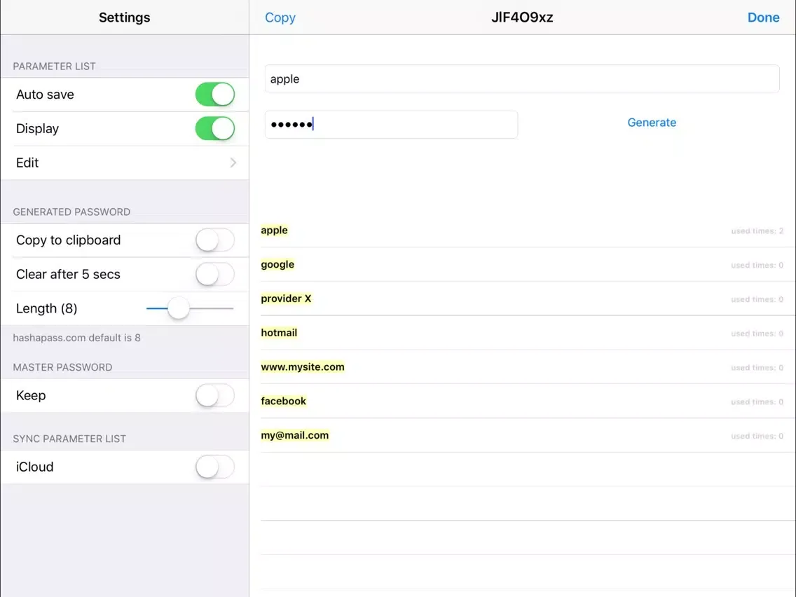 Tangkapan layar onepass iPad 