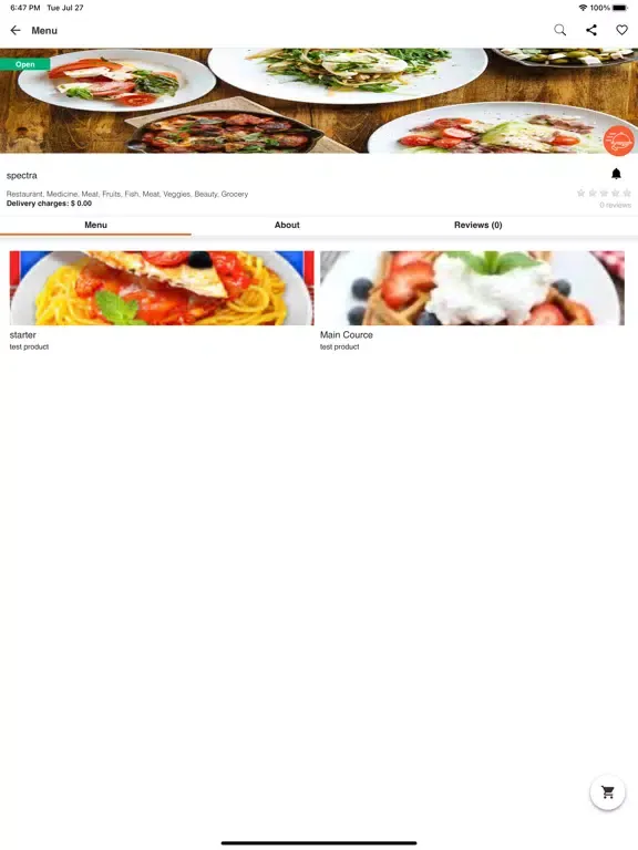 Capturas de pantalla de Simply Delivery Customer iPad 