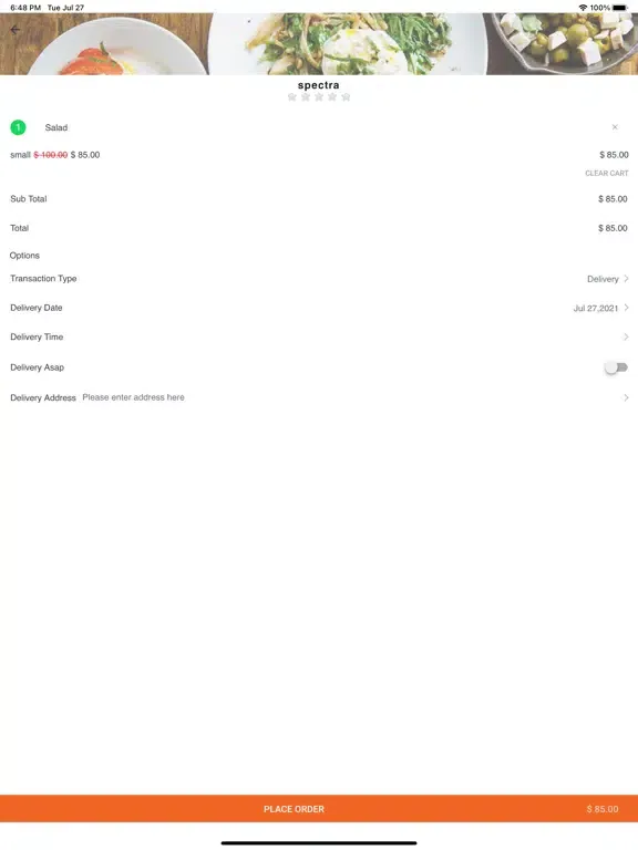 Capturas de pantalla de Simply Delivery Customer iPad 