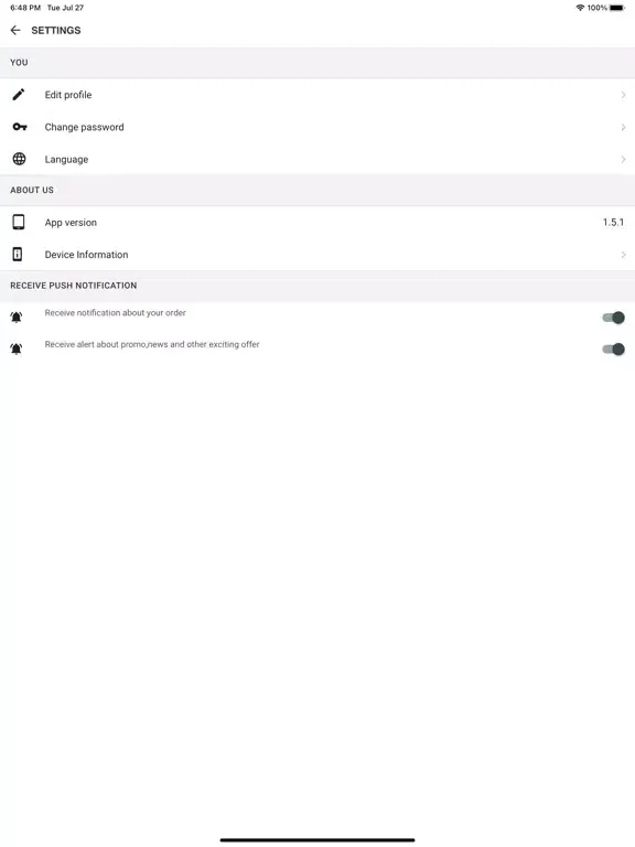 Capturas de pantalla de Simply Delivery Customer iPad 