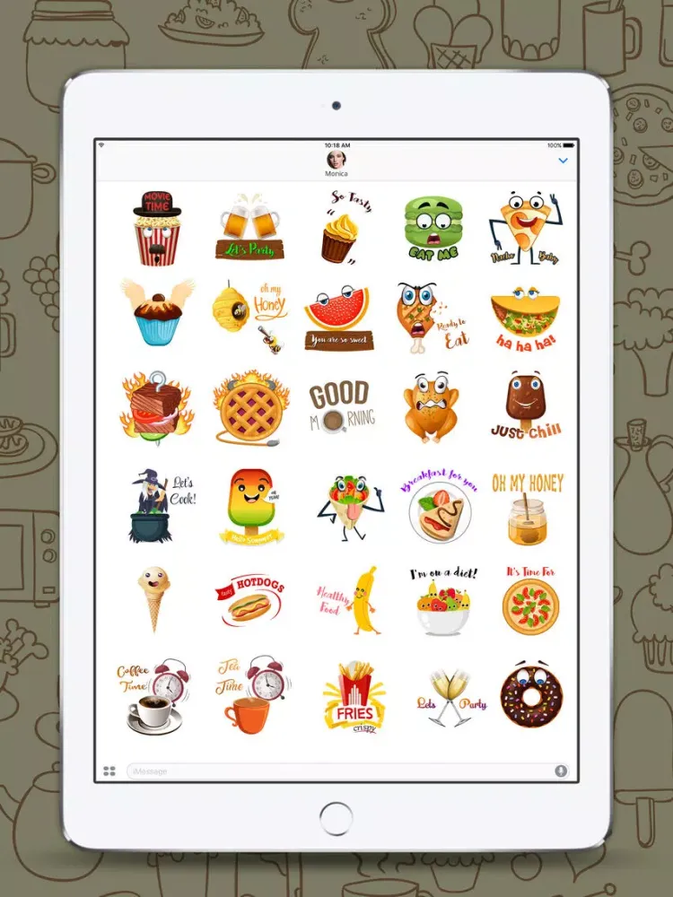 Скриншоты Animated Foodie Stickers iPad 