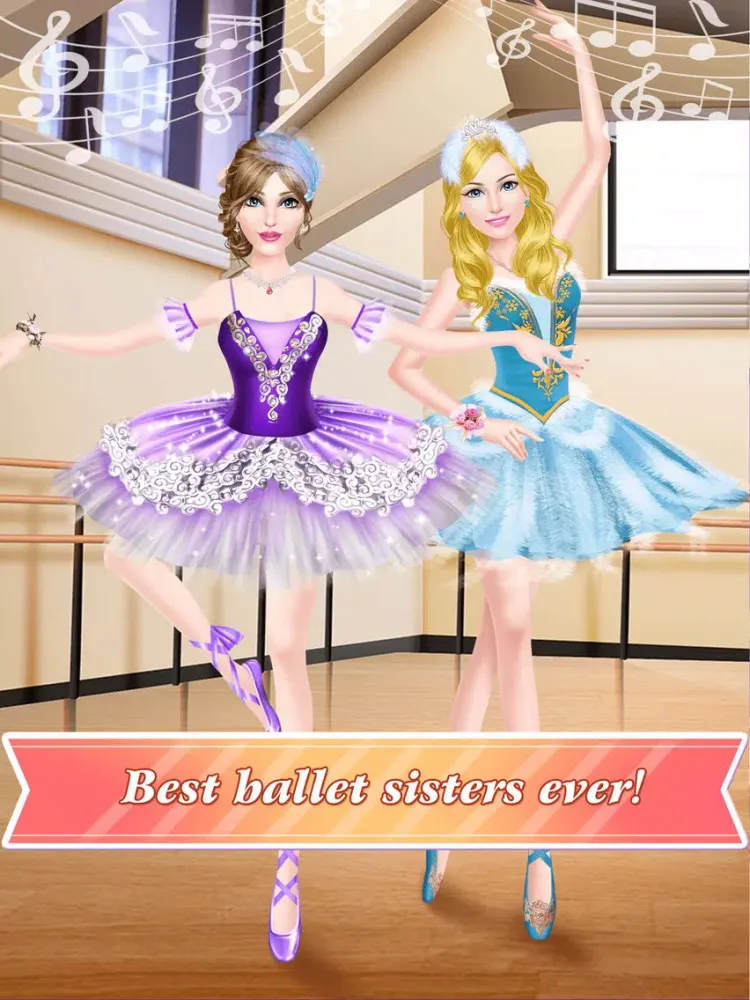 Capturas de pantalla de Ballet Sisters - Ballerina Fashion: Dancing Beauty Spa, Makeover, Dressup Game for Girls iPad 
