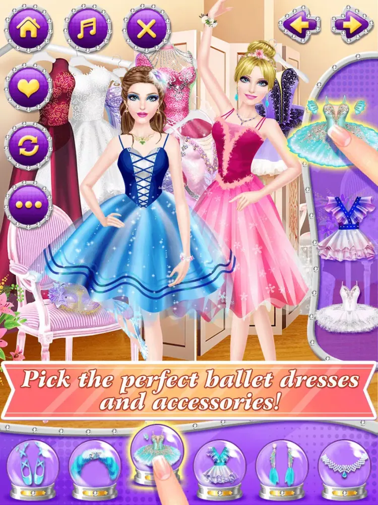 Capturas de pantalla de Ballet Sisters - Ballerina Fashion: Dancing Beauty Spa, Makeover, Dressup Game for Girls iPad 