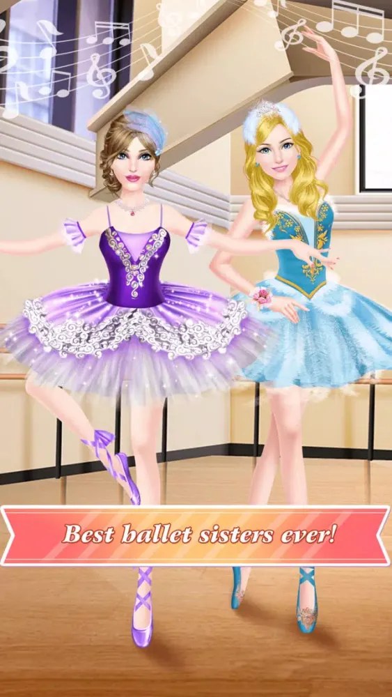 Capturas de pantalla de Ballet Sisters - Ballerina Fashion: Dancing Beauty Spa, Makeover, Dressup Game for Girls