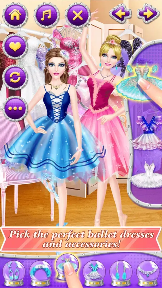 Capturas de pantalla de Ballet Sisters - Ballerina Fashion: Dancing Beauty Spa, Makeover, Dressup Game for Girls