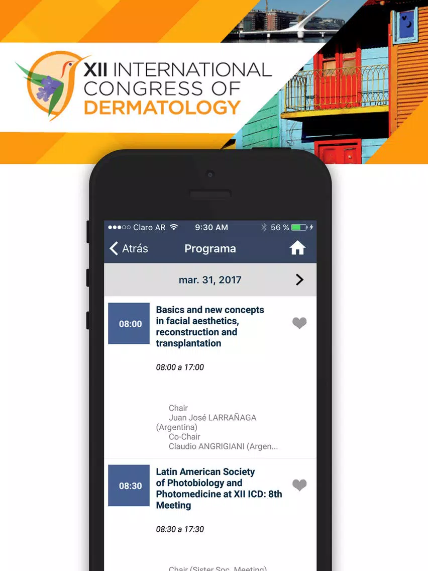 Tangkapan layar XII ICD Congress 2017 iPad 