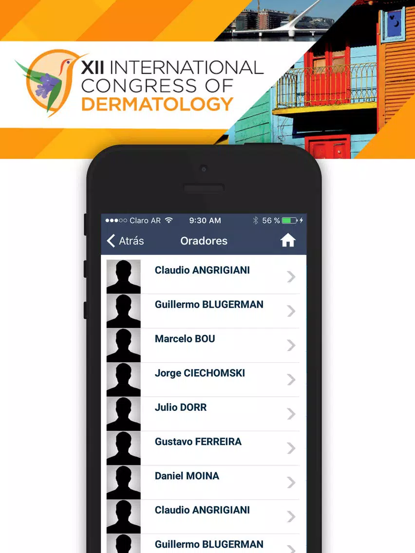 Tangkapan layar XII ICD Congress 2017 iPad 