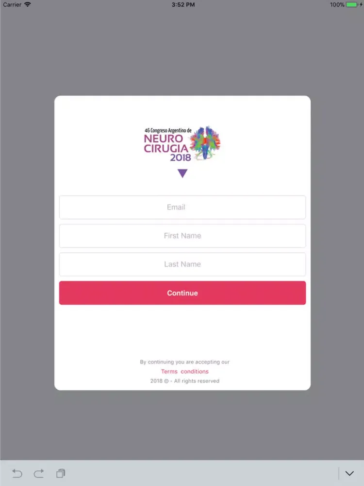 Tangkapan skrin NEUROCIRUGIA 2018 iPad 
