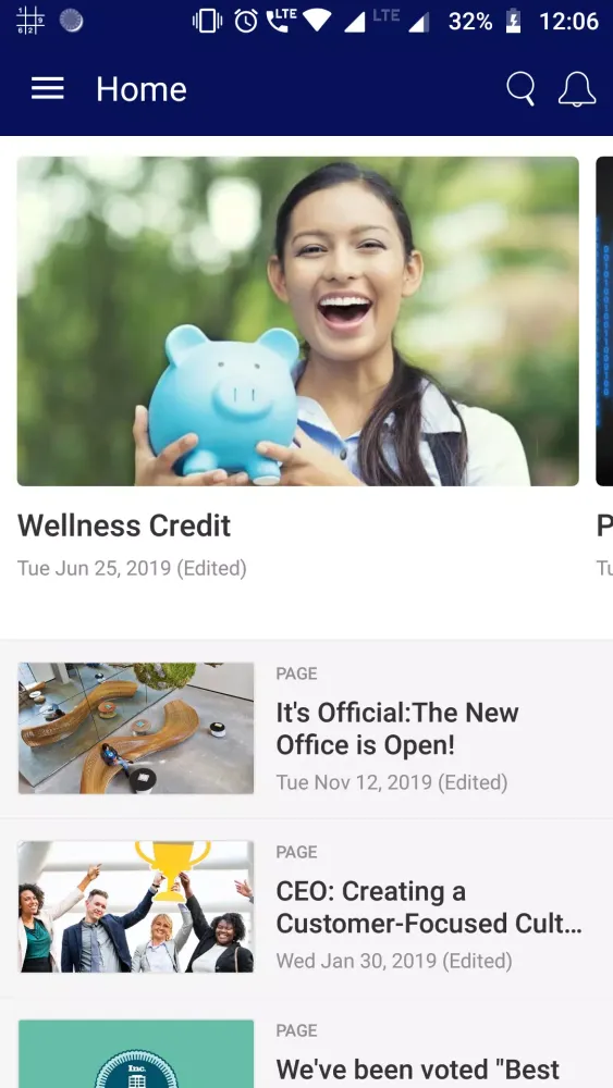 ภาพหน้าจอของ WeLink Mobile