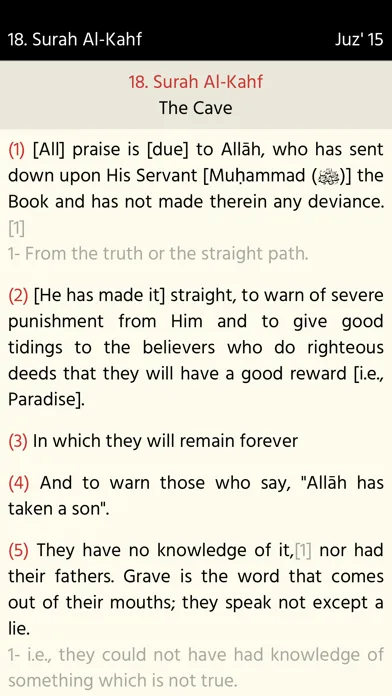 The Holy Quran (English) Screenshots