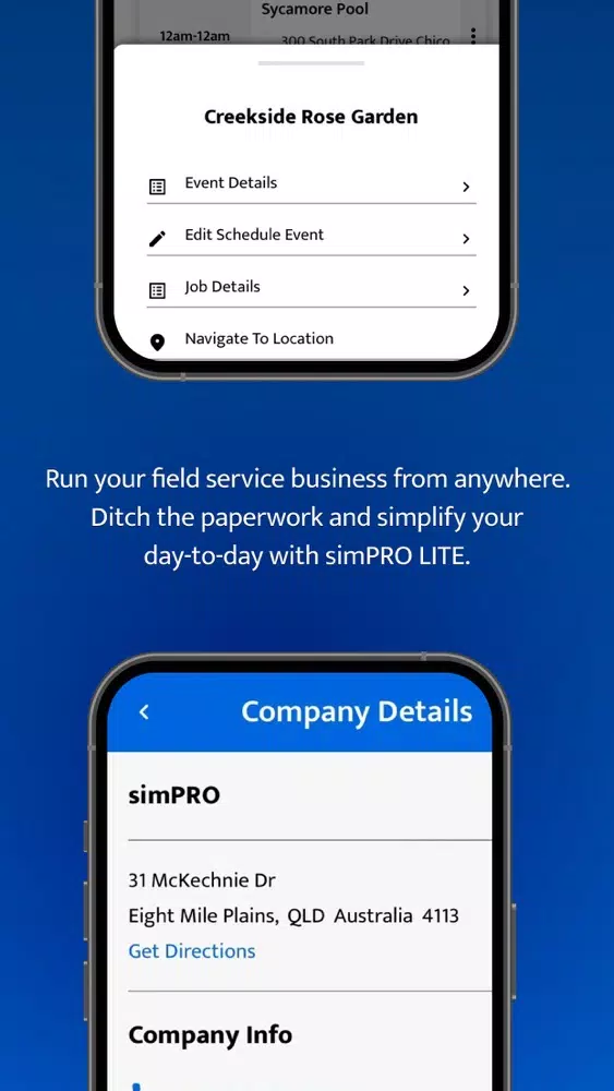 Screenshot di simPRO LITE