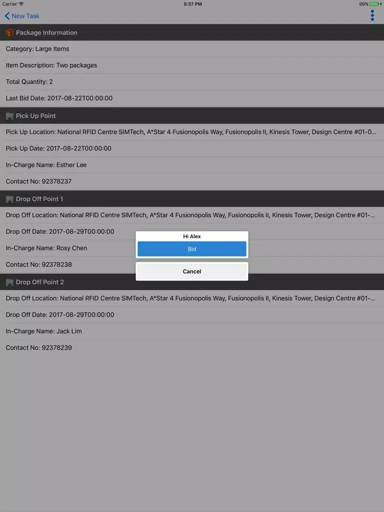 Screenshot di B2B Owner iPad 