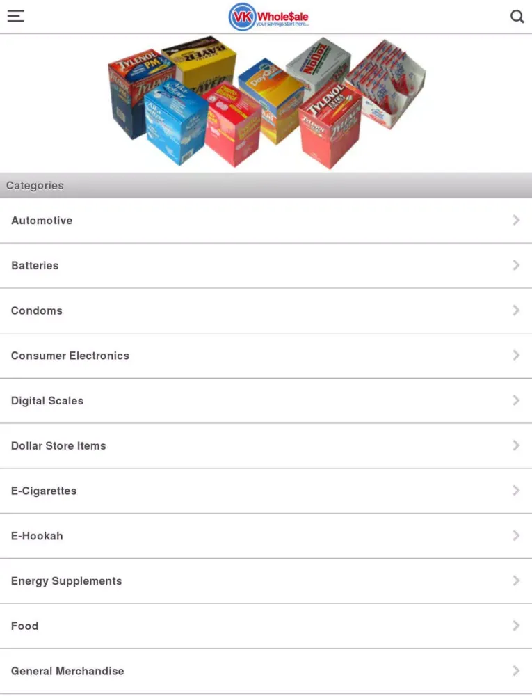 Zrzuty ekranu VK Wholesale iPad 