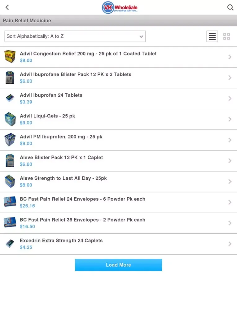Zrzuty ekranu VK Wholesale iPad 