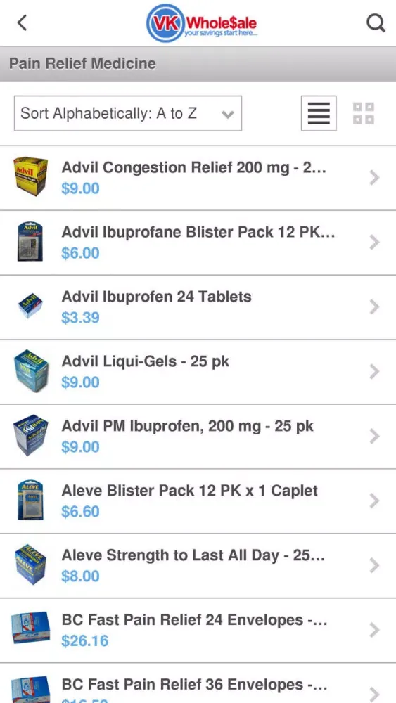 Zrzuty ekranu VK Wholesale
