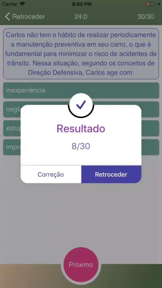 Simulado CNH 2020 pro سکرین شاٹس