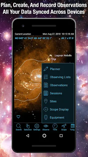 Tangkapan layar SkySafari 6 Pro