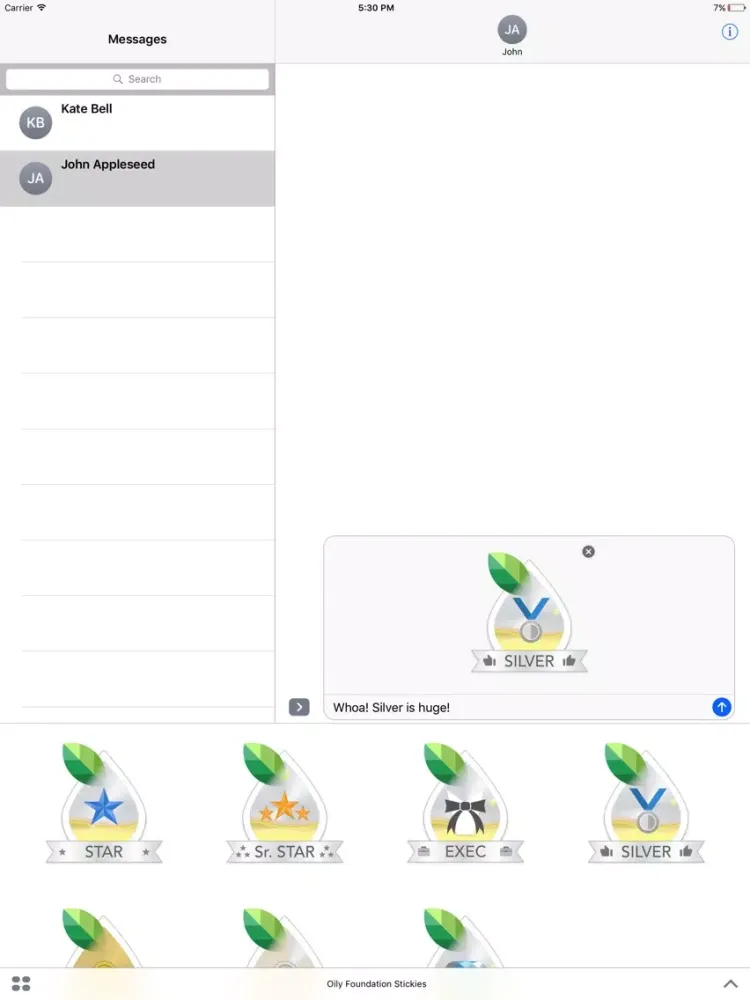Скриншоты Oily Foundation Stickers iPad 