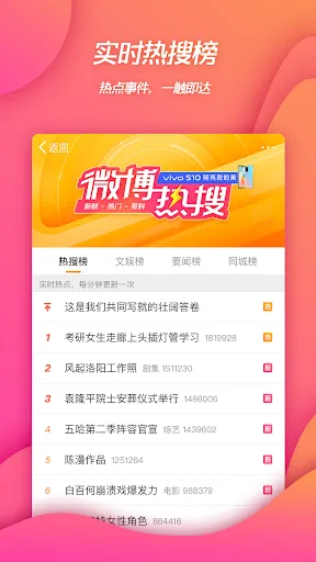 微博 Screenshots
