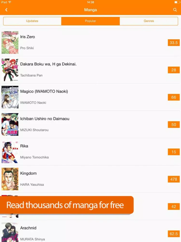 صور Manga Reader - ZingBox Manga Reader & Community iPad 