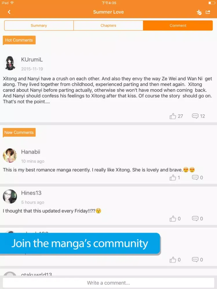 صور Manga Reader - ZingBox Manga Reader & Community iPad 
