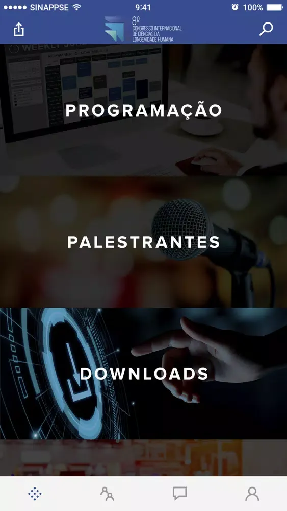 Capturas de tela do 8º Congresso LS