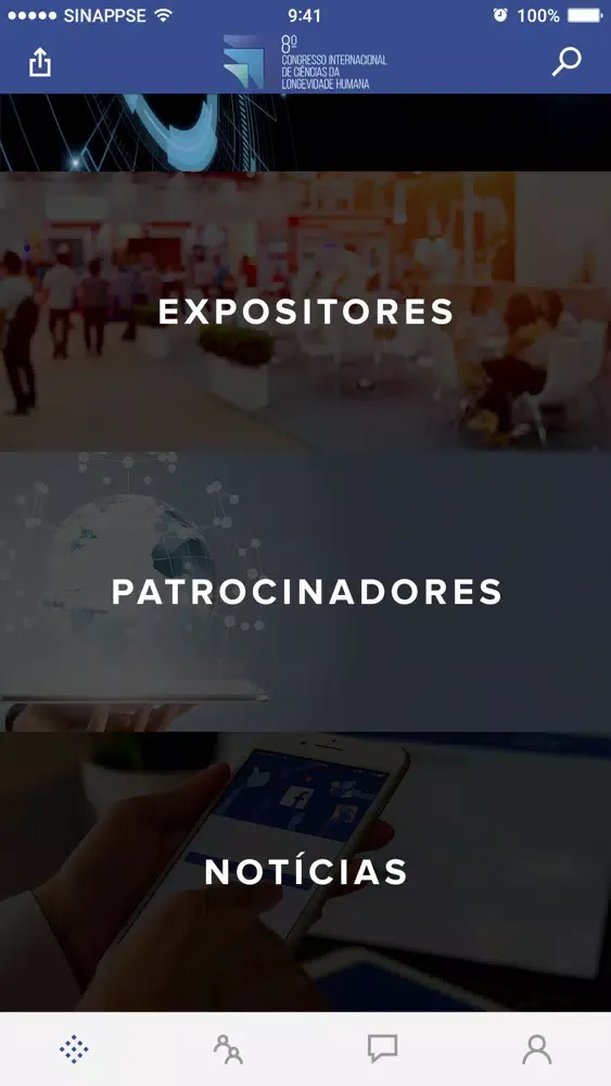 Capturas de tela do 8º Congresso LS