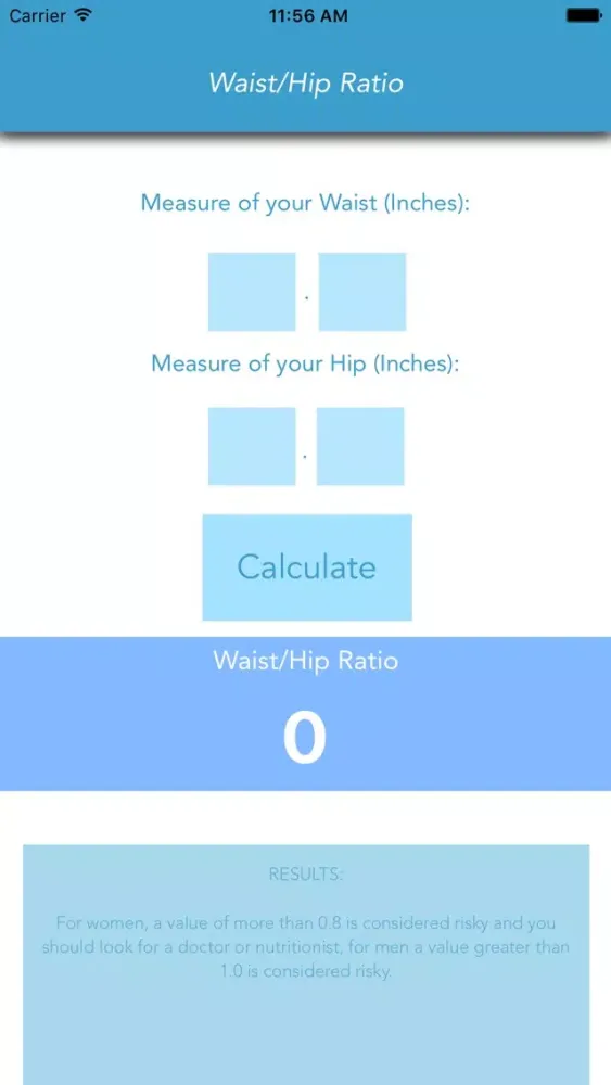 Body Calc for iPhone Screenshots