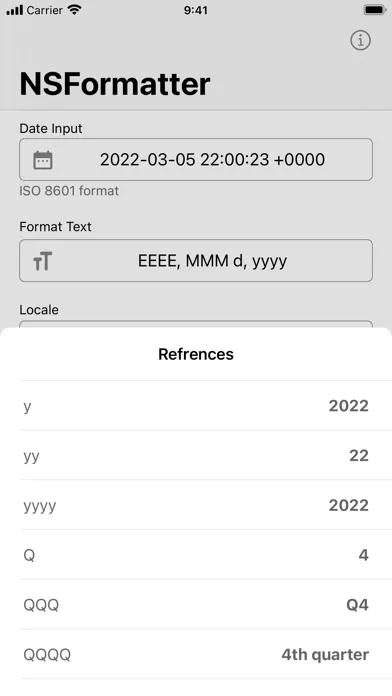 Capturas de pantalla de NSFormatter