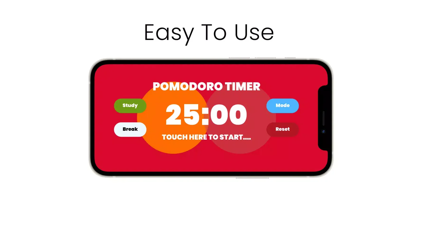 Capturas de tela do Pomodoro Timer