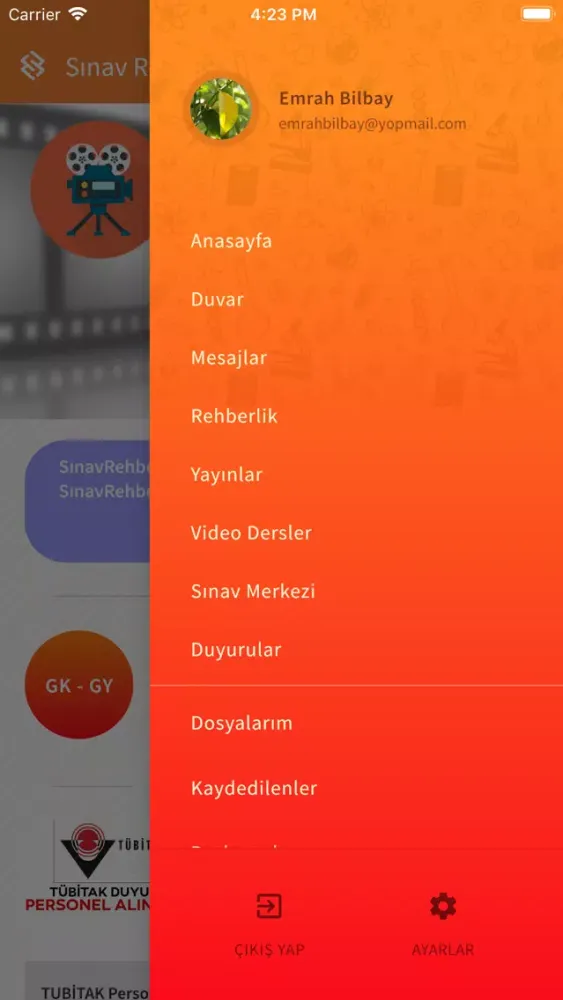 Sınav Rehberim Ekran Görüntüleri