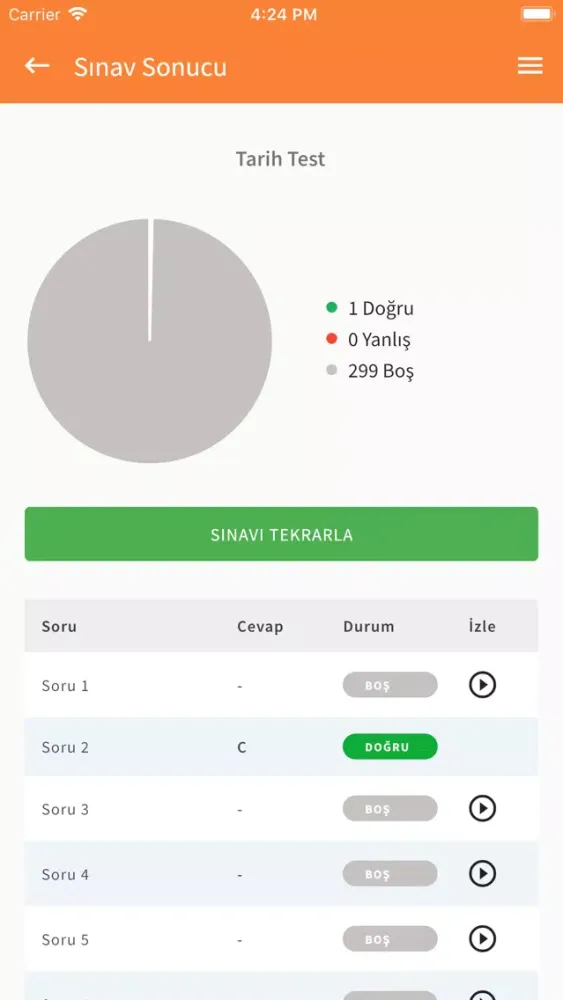 Sınav Rehberim Ekran Görüntüleri