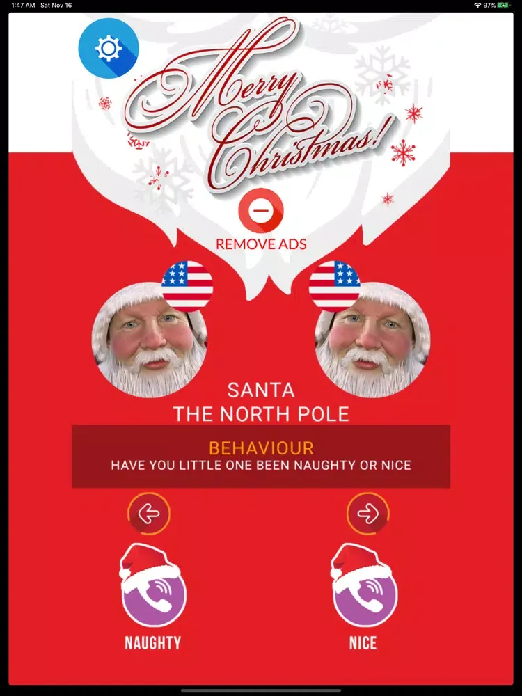 Santa Naughty & Nice Call iPad  Screenshots