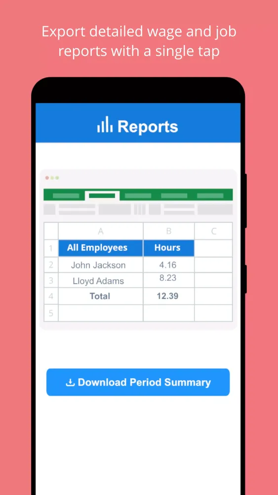 Zrzuty ekranu SINC: Employee Time Clock