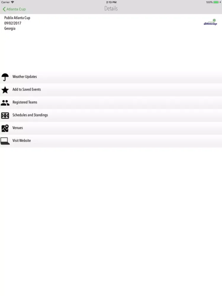Atlanta Cup iPad 应用截图